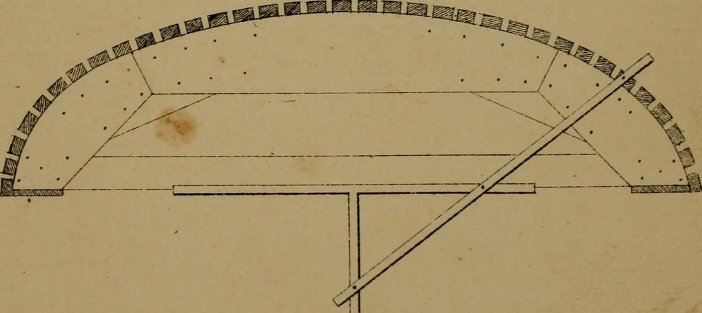 An illustration from Carpentry made easy, or, The science and art of framing, on a new and improved system : with specific instructions for building balloon frames, barn frames, mill frames, warehouses, church spires, etc., comprising also a system of bridge building, with bills, estimates of cost, and valuable tables ..., 1857, leaf 104
