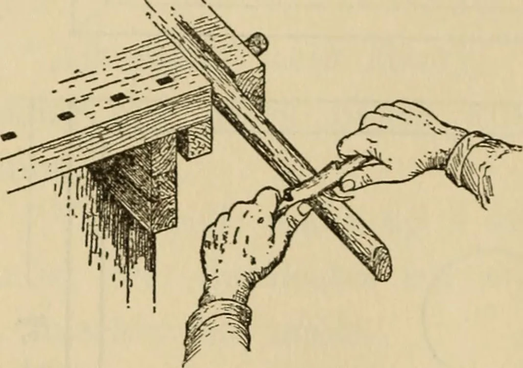 An illustration from Carpentry and woodwork, 1911, leaf 147