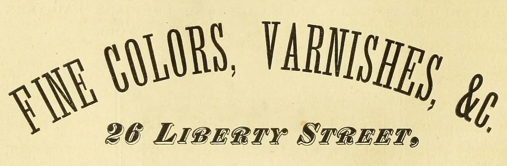 An illustration from The carriage painters' companion : with sample cards of all the colors used in carriage work, also practical hints and directions as to the best mode of applying the same, and the proportions for making the best groundwork for lakes and carmines, with other useful and general information, the result of 25 years practical experience in the paint shop, 1871, leaf 100