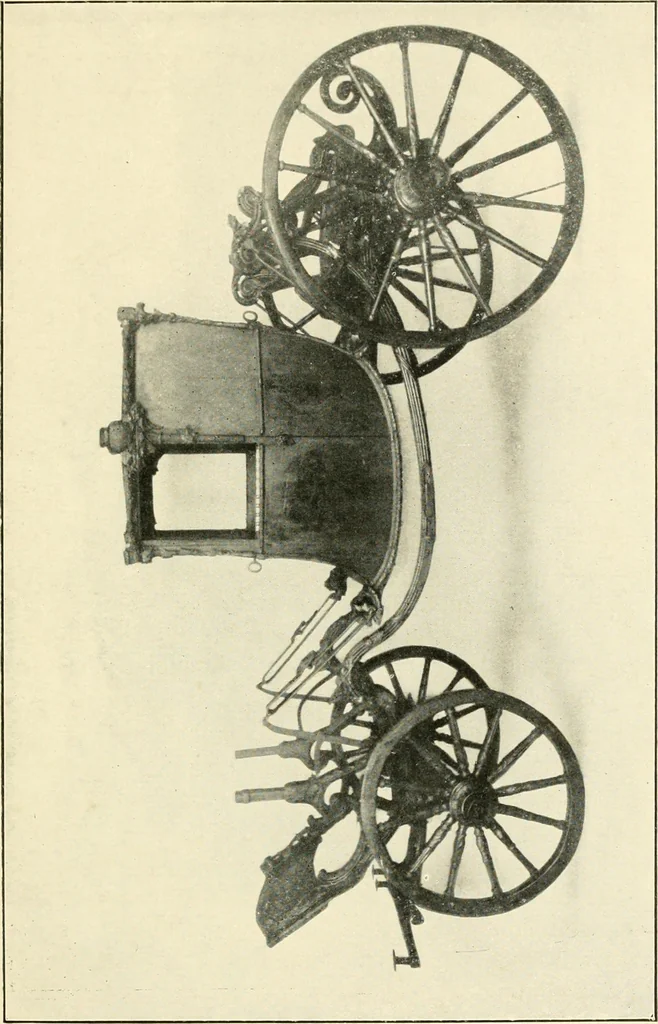 An illustration from Carriages & coaches : their history & their evolution, 1912, leaf 242