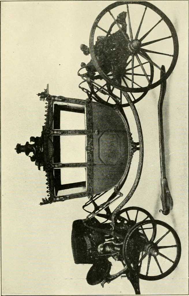 An illustration from Carriages & coaches : their history & their evolution, 1912, leaf 246