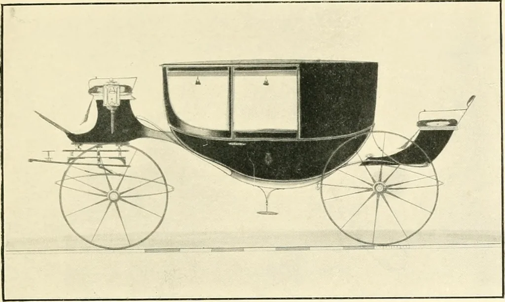 An illustration from Carriages & coaches : their history & their evolution, 1912, leaf 304
