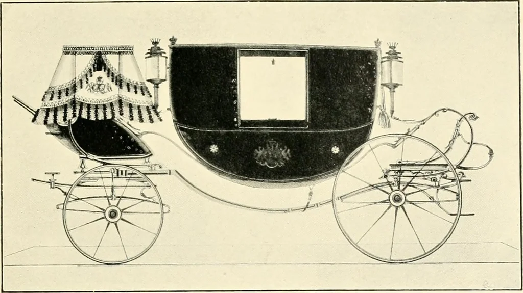 An illustration from Carriages & coaches : their history & their evolution, 1912, leaf 316