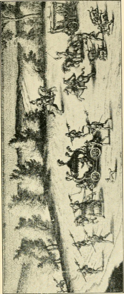 An illustration from Carriages & coaches : their history & their evolution, 1912, leaf 84