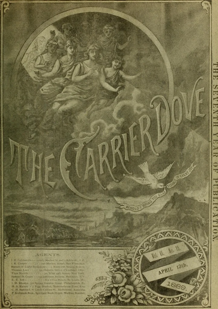 An illustration from The Carrier dove, 1884, leaf 148