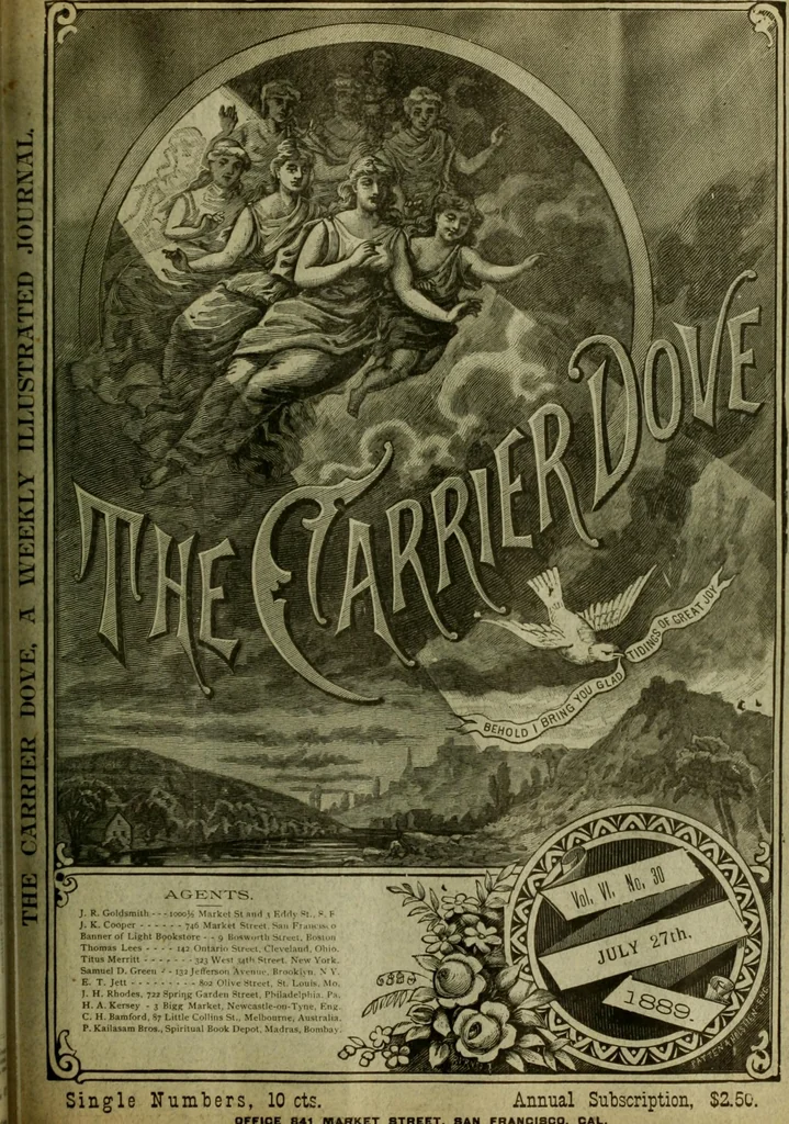 An illustration from The Carrier dove, 1884, leaf 322