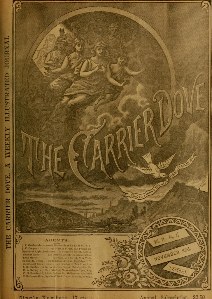 An illustration from The Carrier dove, 1884, leaf 346