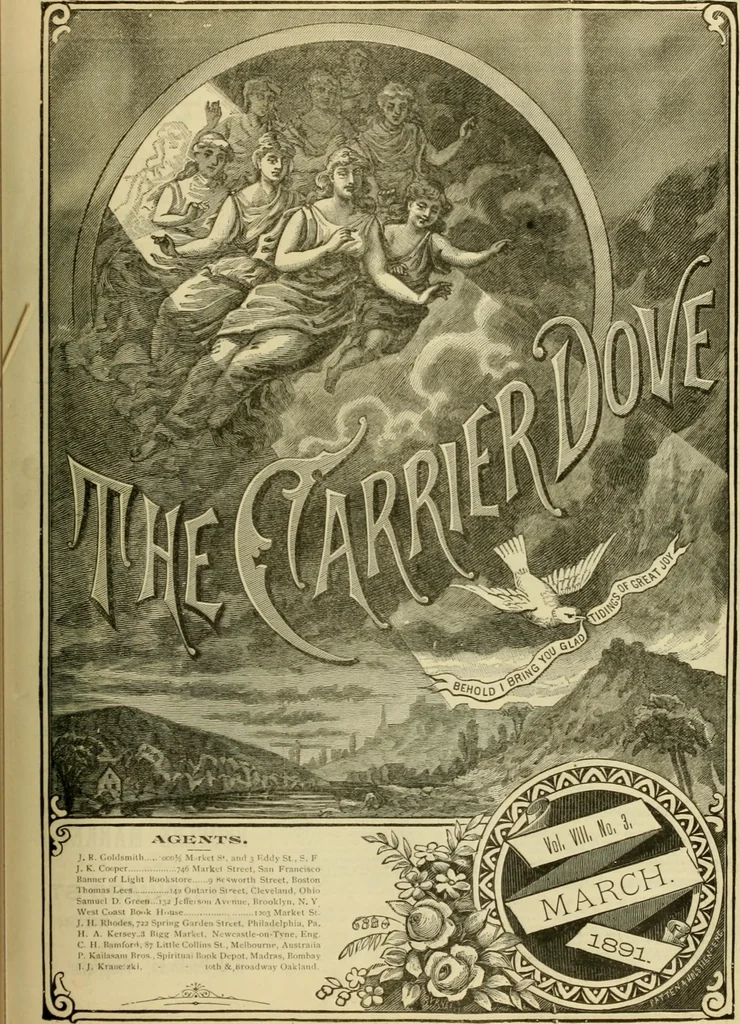 An illustration from The Carrier dove, 1884, leaf 402