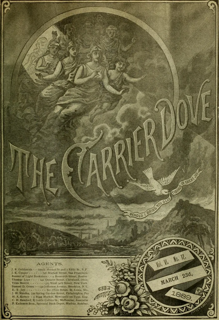 An illustration from The Carrier dove, 1884, leaf 66