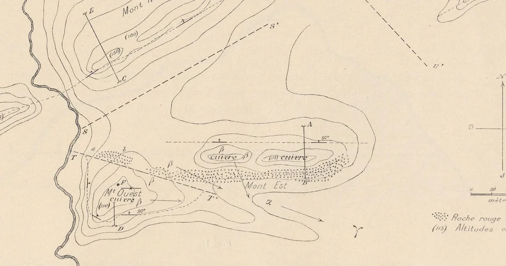 An illustration from Carte géologique du Katanga et notes descriptives, 1908, leaf 39