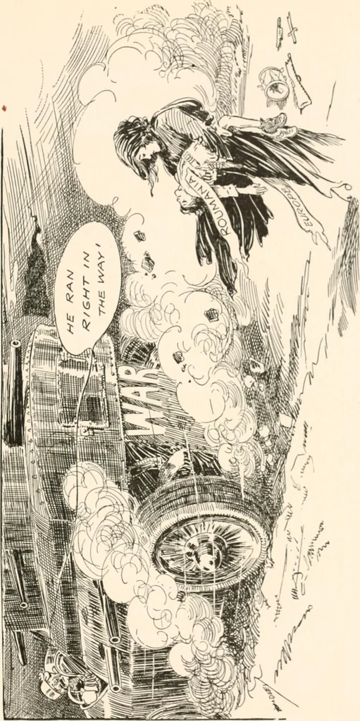An illustration from Cartoons by Bradley, cartoonist of the Chicago Daily News;, 1917, leaf 100