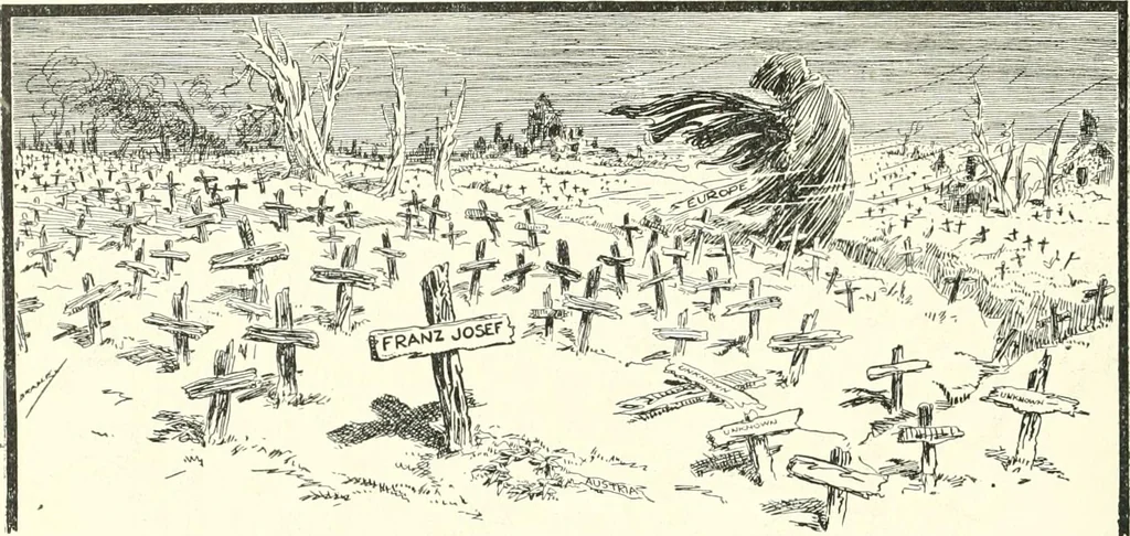 An illustration from Cartoons by Bradley, cartoonist of the Chicago Daily News;, 1917, leaf 101