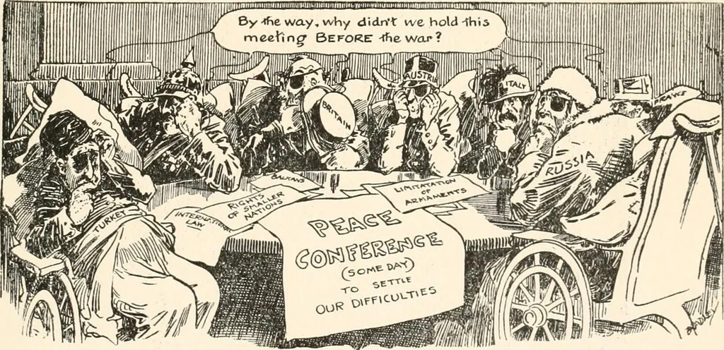 An illustration from Cartoons by Bradley, cartoonist of the Chicago Daily News;, 1917, leaf 102
