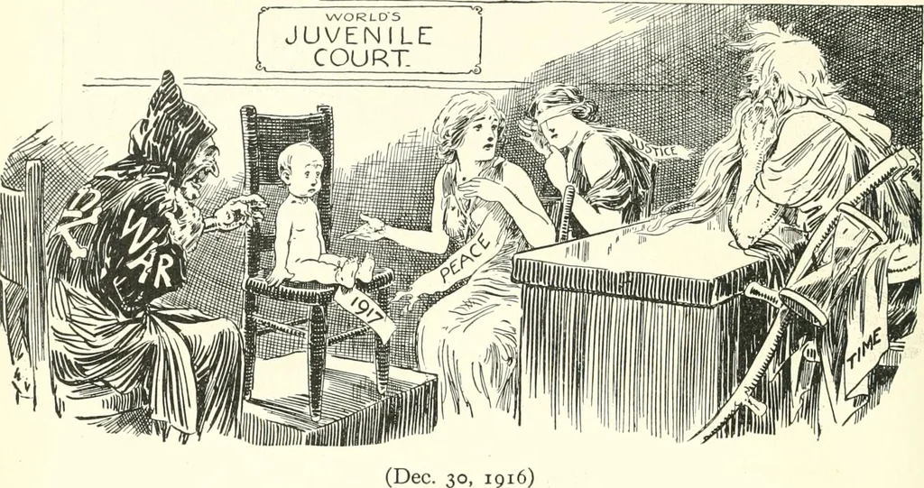 An illustration from Cartoons by Bradley, cartoonist of the Chicago Daily News;, 1917, leaf 107