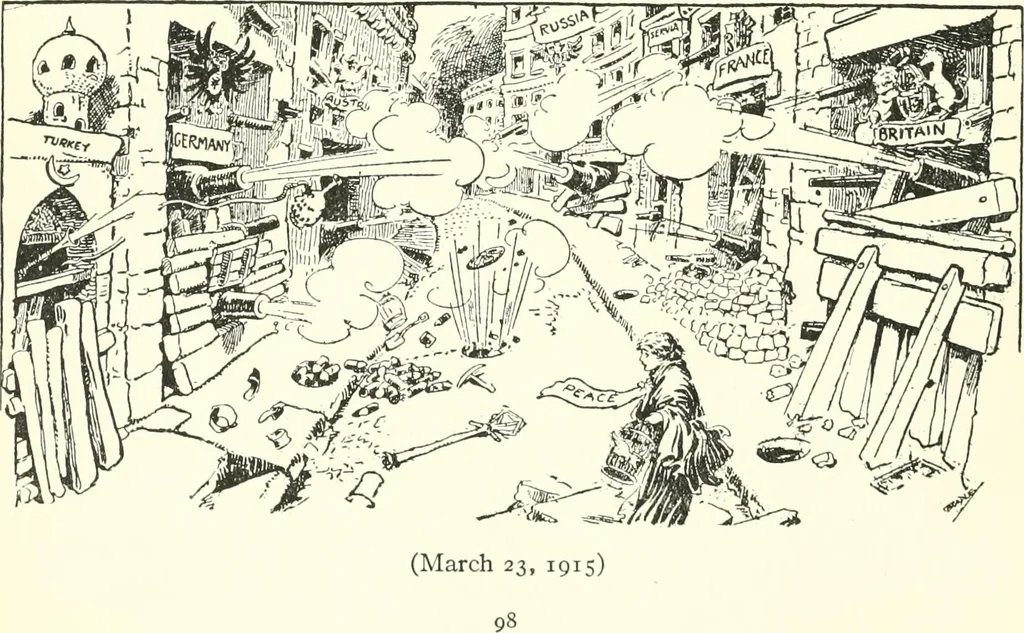 An illustration from Cartoons by Bradley, cartoonist of the Chicago Daily News;, 1917, leaf 107