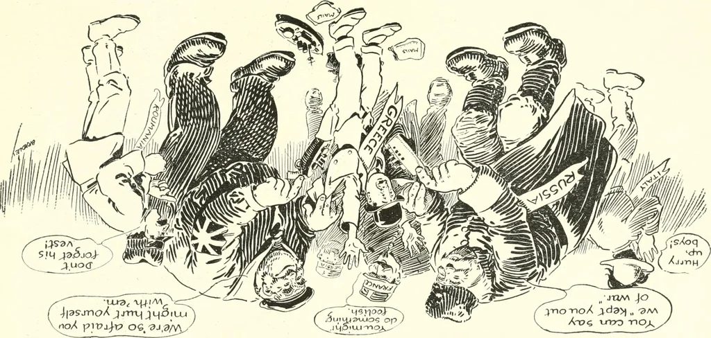 An illustration from Cartoons by Bradley, cartoonist of the Chicago Daily News;, 1917, leaf 109