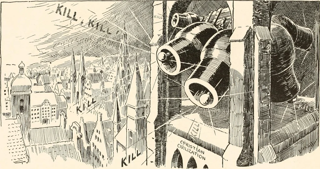 An illustration from Cartoons by Bradley, cartoonist of the Chicago Daily News;, 1917, leaf 110