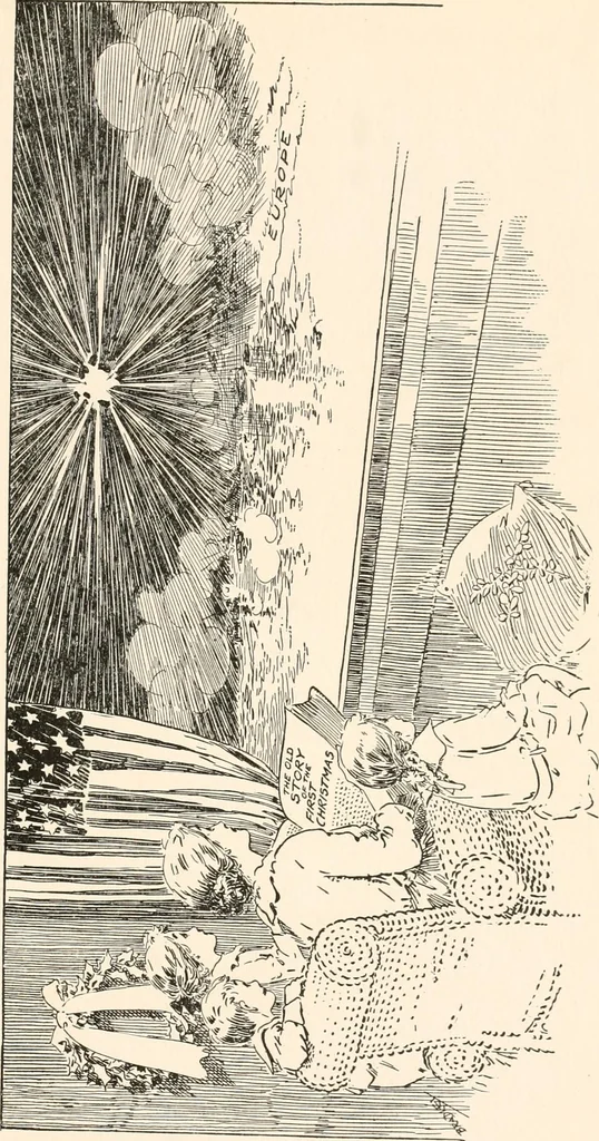 An illustration from Cartoons by Bradley, cartoonist of the Chicago Daily News;, 1917, leaf 112