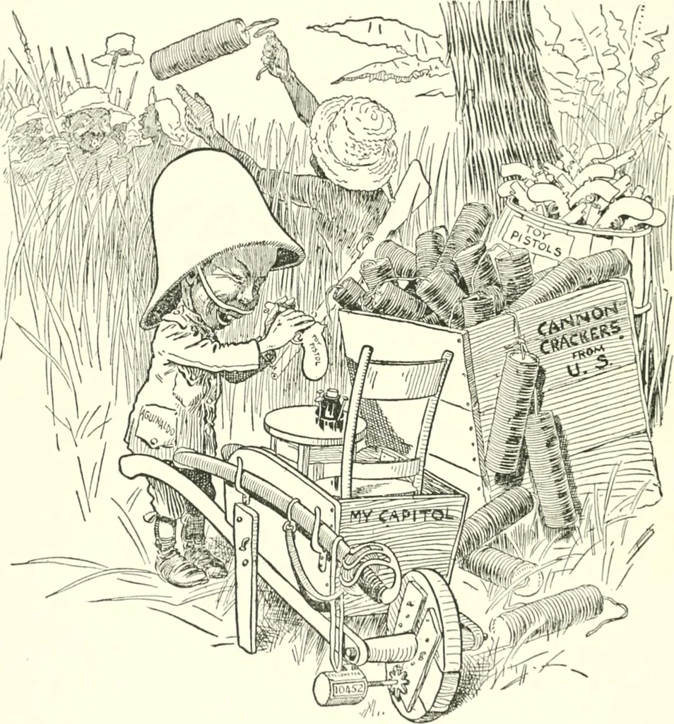 An illustration from Cartoons by Bradley, cartoonist of the Chicago Daily News;, 1917, leaf 39