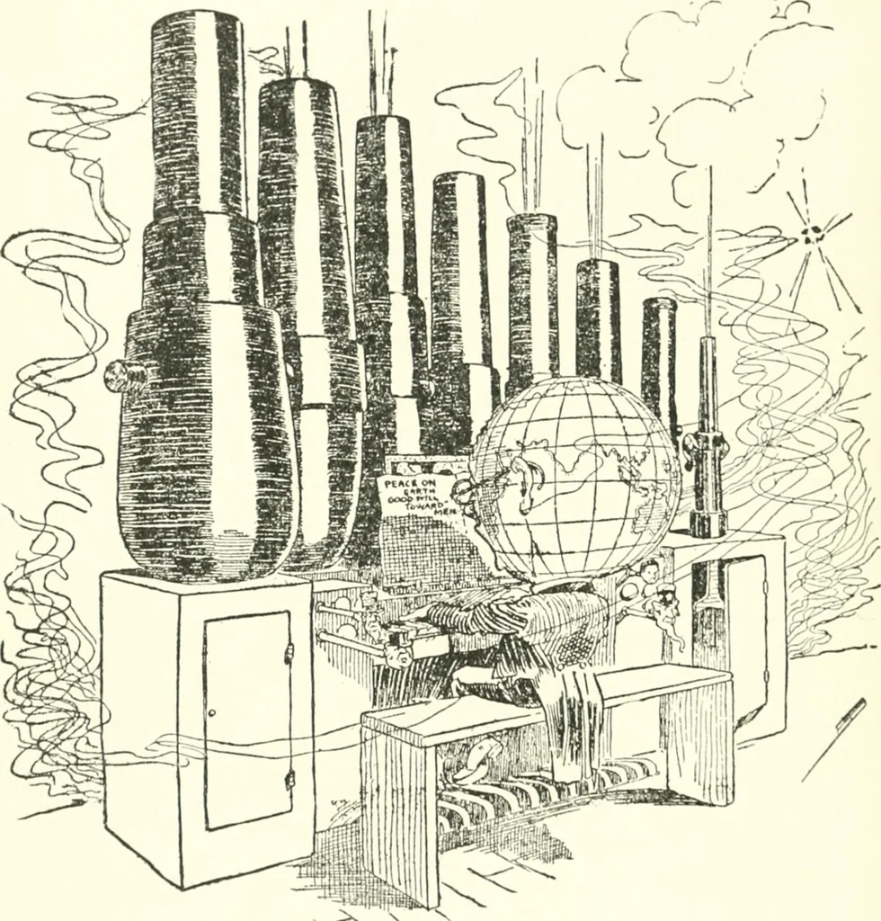 An illustration from Cartoons by Bradley, cartoonist of the Chicago Daily News;, 1917, leaf 41