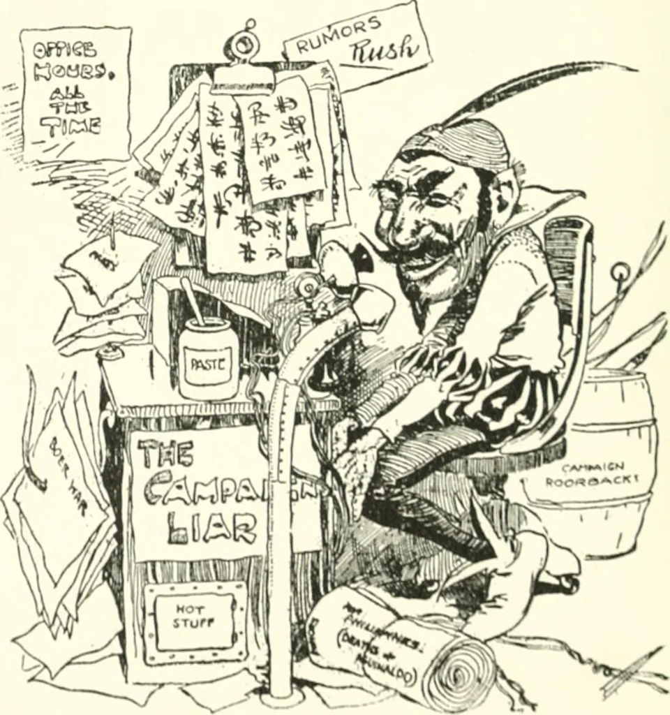 An illustration from Cartoons by Bradley, cartoonist of the Chicago Daily News;, 1917, leaf 47