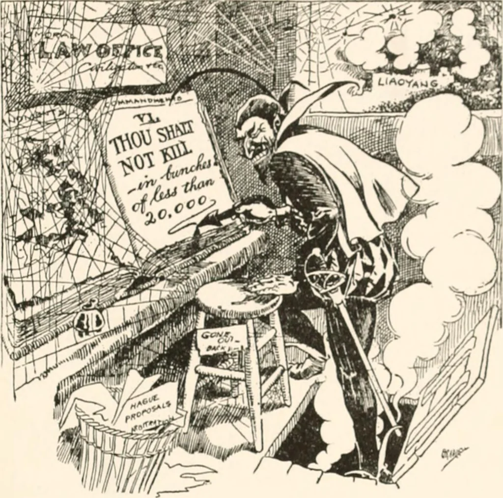 An illustration from Cartoons by Bradley, cartoonist of the Chicago Daily News;, 1917, leaf 48