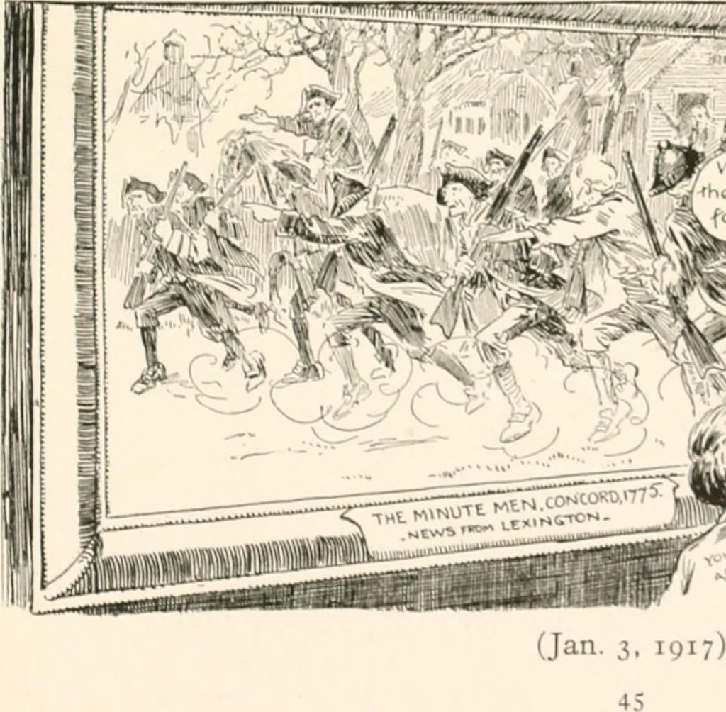 An illustration from Cartoons by Bradley, cartoonist of the Chicago Daily News;, 1917, leaf 54