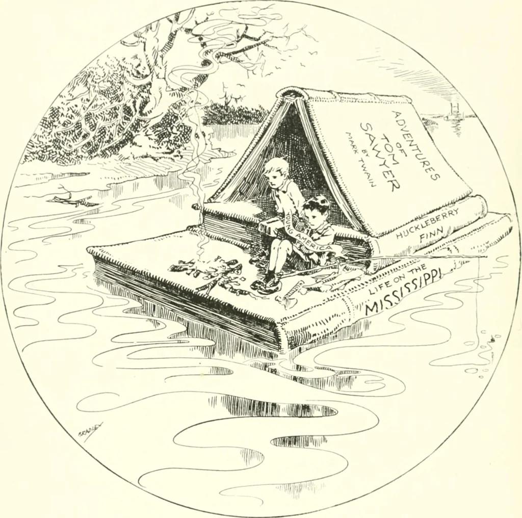An illustration from Cartoons by Bradley, cartoonist of the Chicago Daily News;, 1917, leaf 59