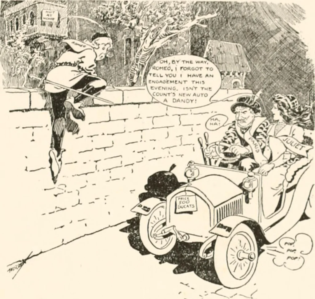 An illustration from Cartoons by Bradley, cartoonist of the Chicago Daily News;, 1917, leaf 60