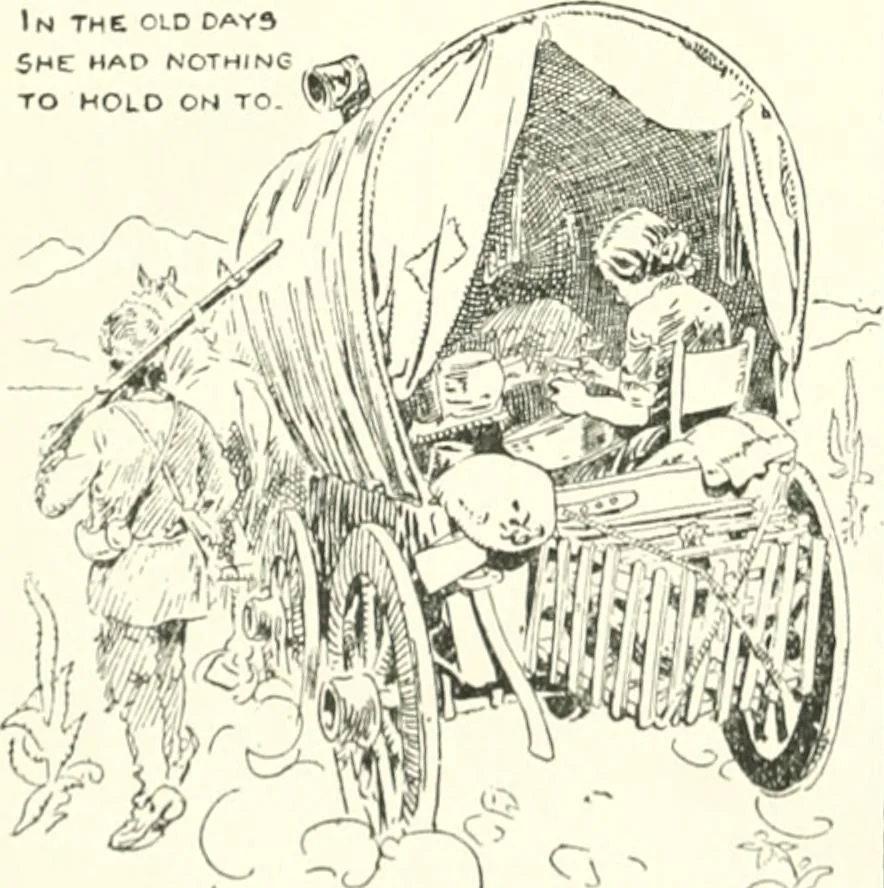 An illustration from Cartoons by Bradley, cartoonist of the Chicago Daily News;, 1917, leaf 63