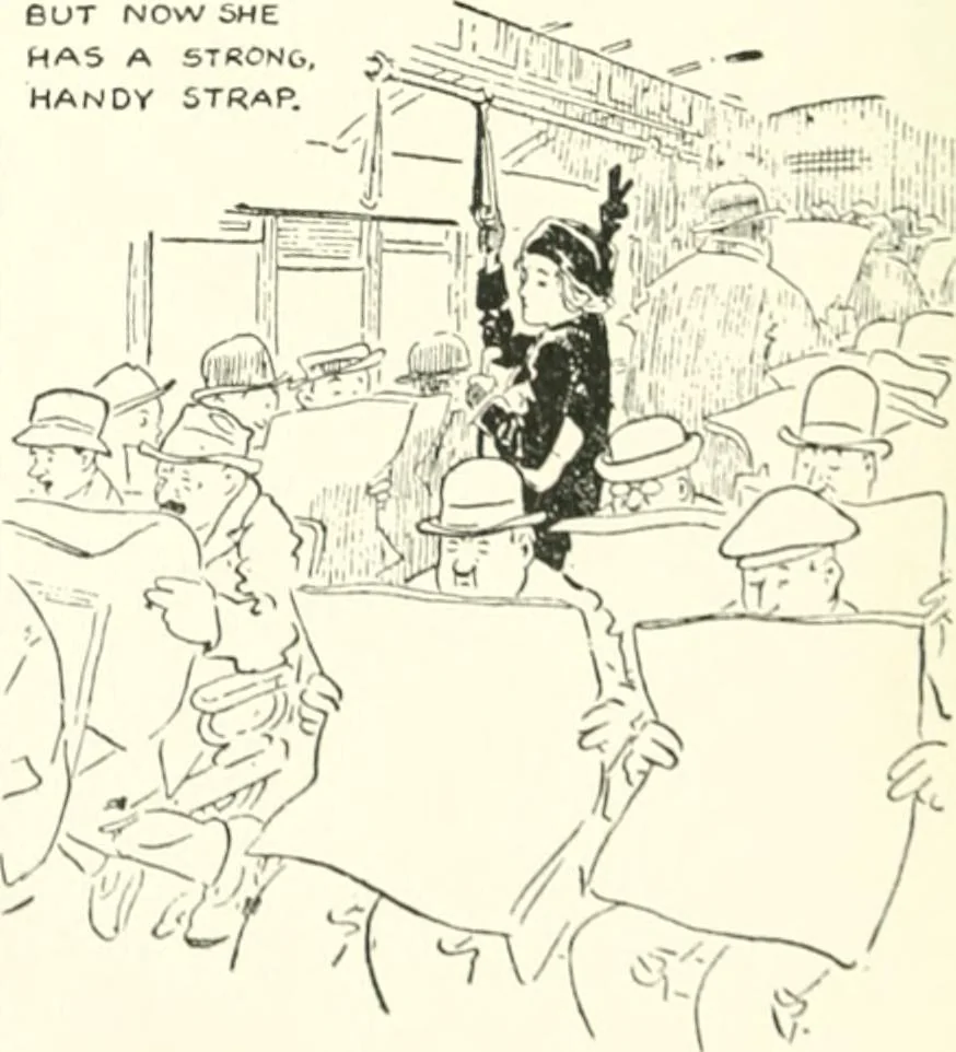 An illustration from Cartoons by Bradley, cartoonist of the Chicago Daily News;, 1917, leaf 63
