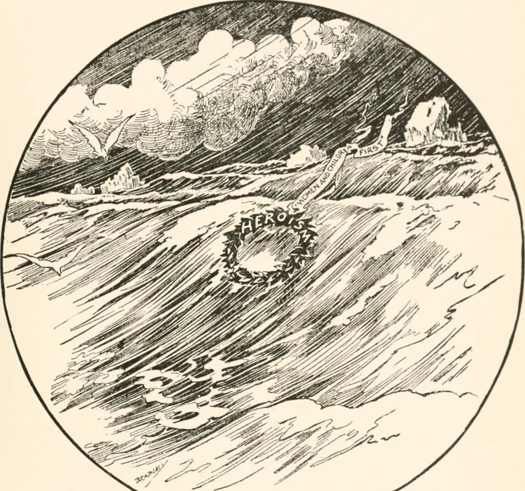 An illustration from Cartoons by Bradley, cartoonist of the Chicago Daily News;, 1917, leaf 64