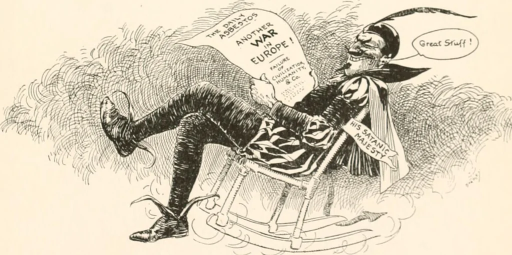 An illustration from Cartoons by Bradley, cartoonist of the Chicago Daily News;, 1917, leaf 68