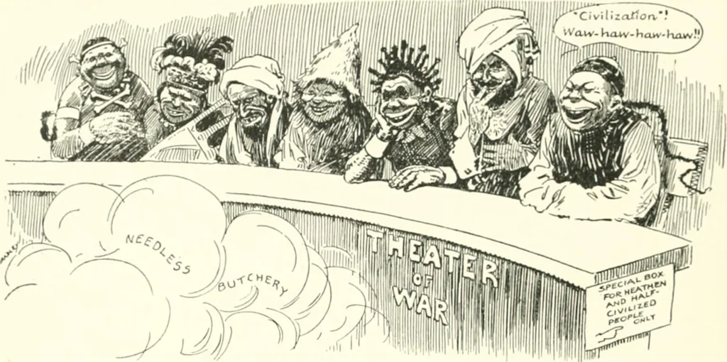 An illustration from Cartoons by Bradley, cartoonist of the Chicago Daily News;, 1917, leaf 71