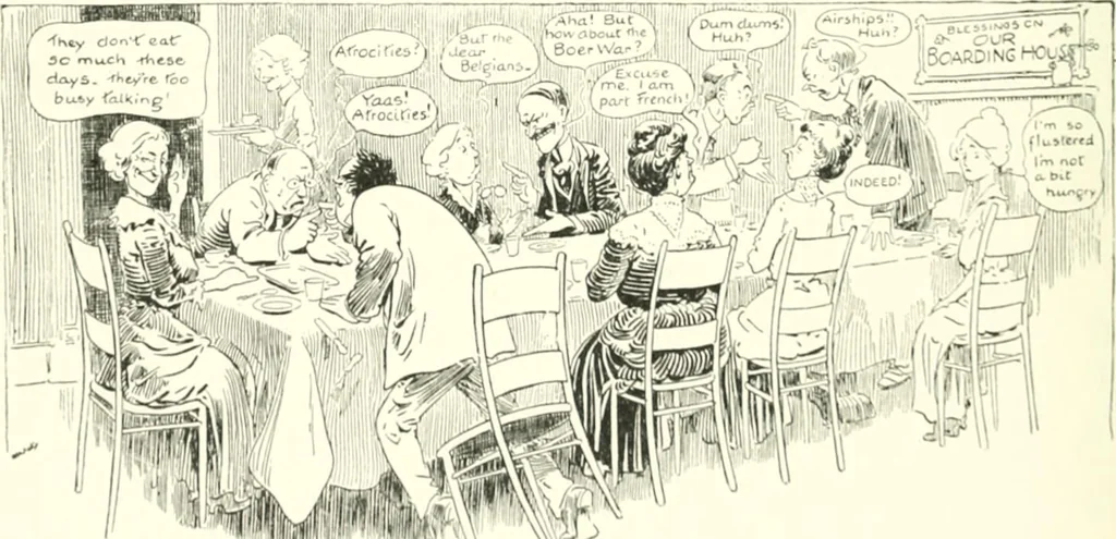 An illustration from Cartoons by Bradley, cartoonist of the Chicago Daily News;, 1917, leaf 73