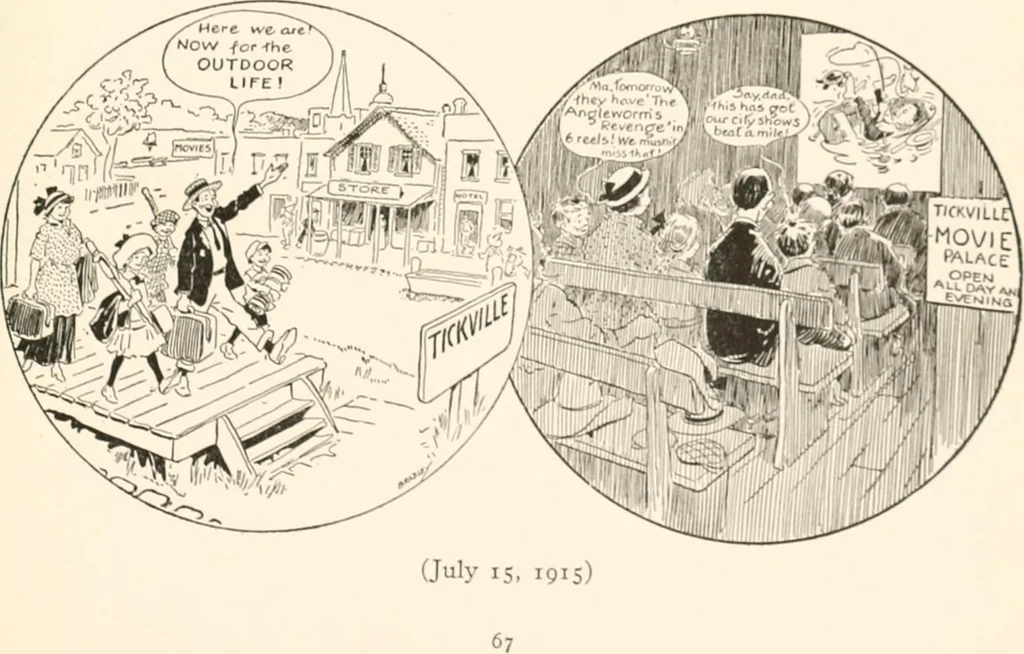 An illustration from Cartoons by Bradley, cartoonist of the Chicago Daily News;, 1917, leaf 76
