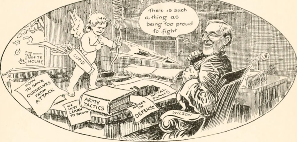 An illustration from Cartoons by Bradley, cartoonist of the Chicago Daily News;, 1917, leaf 82