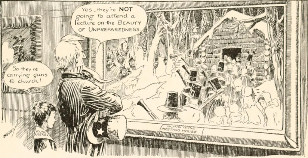 An illustration from Cartoons by Bradley, cartoonist of the Chicago Daily News;, 1917, leaf 82
