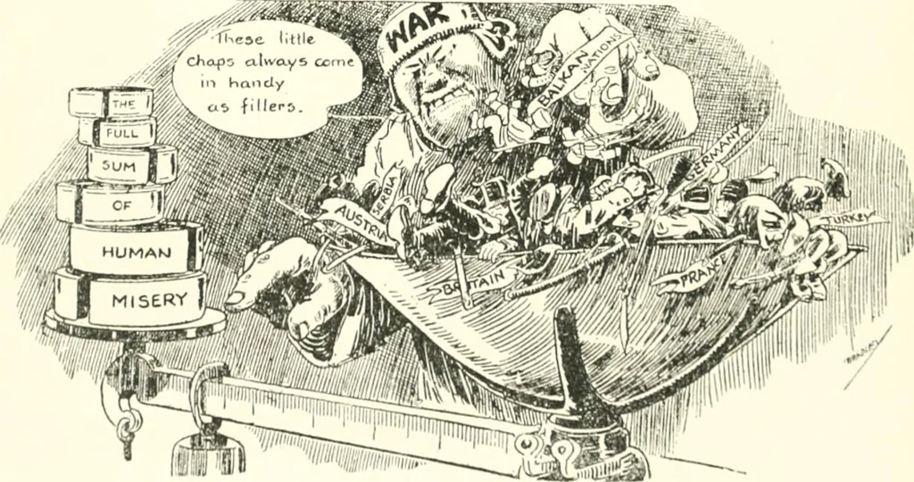 An illustration from Cartoons by Bradley, cartoonist of the Chicago Daily News;, 1917, leaf 83