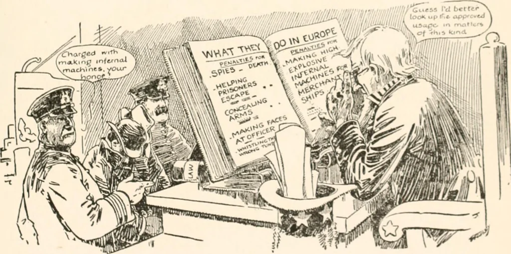 An illustration from Cartoons by Bradley, cartoonist of the Chicago Daily News;, 1917, leaf 84