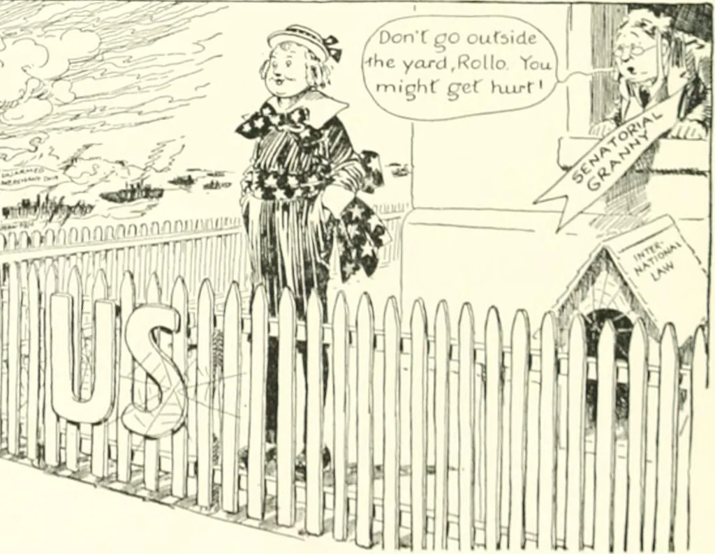 An illustration from Cartoons by Bradley, cartoonist of the Chicago Daily News;, 1917, leaf 85