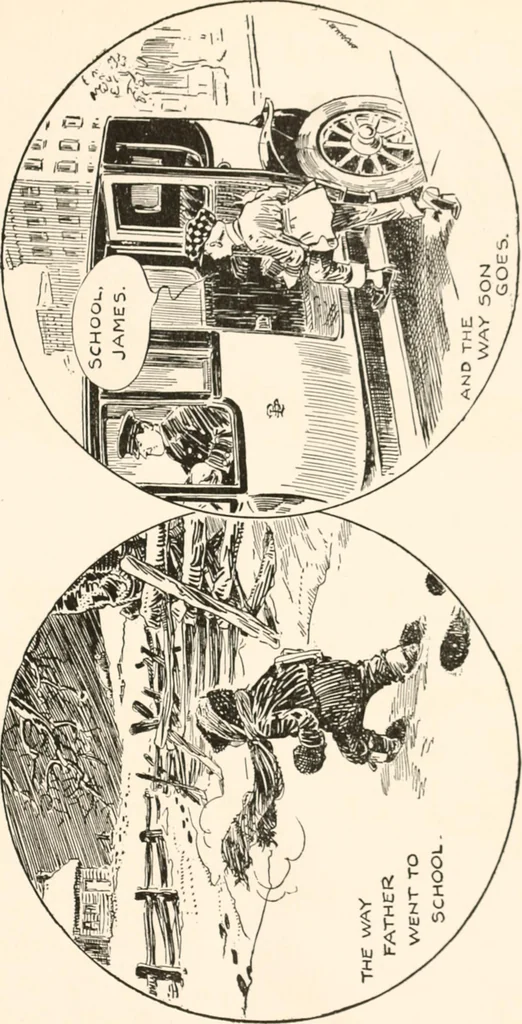 An illustration from Cartoons by Bradley, cartoonist of the Chicago Daily News;, 1917, leaf 86