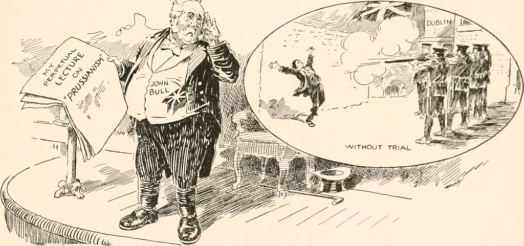 An illustration from Cartoons by Bradley, cartoonist of the Chicago Daily News;, 1917, leaf 88