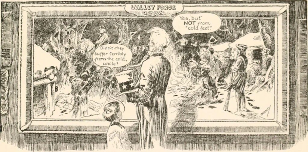 An illustration from Cartoons by Bradley, cartoonist of the Chicago Daily News;, 1917, leaf 94
