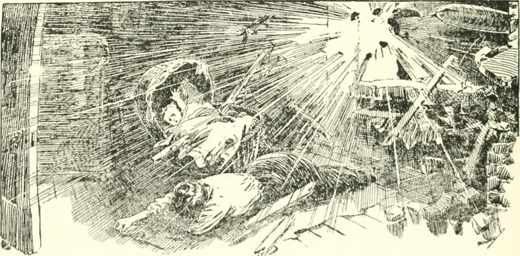 An illustration from Cartoons by Bradley, cartoonist of the Chicago Daily News;, 1917, leaf 95