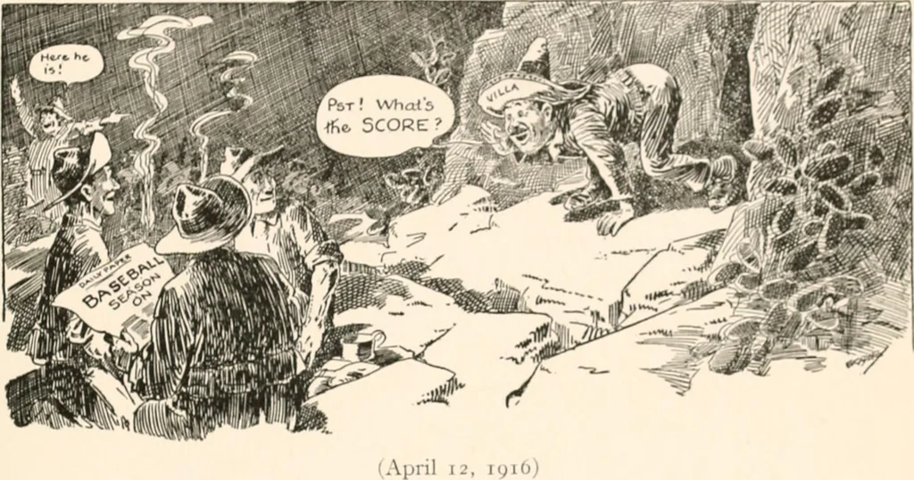 An illustration from Cartoons by Bradley, cartoonist of the Chicago Daily News;, 1917, leaf 96