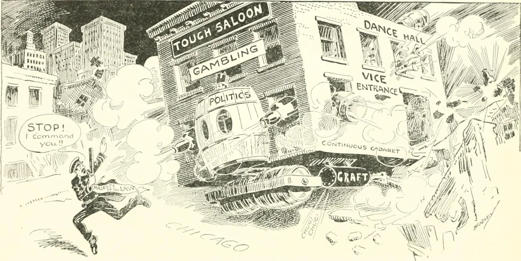 An illustration from Cartoons by Bradley, cartoonist of the Chicago Daily News;, 1917, leaf 97