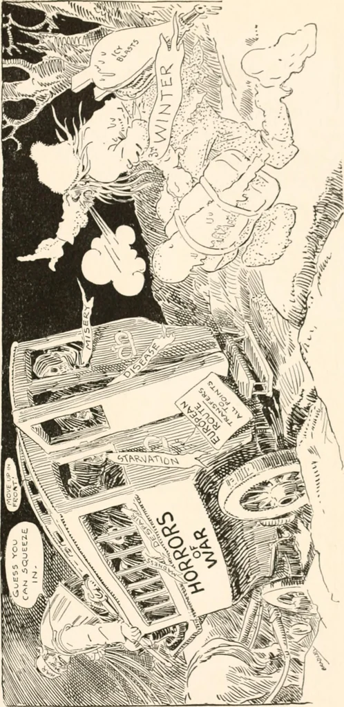 An illustration from Cartoons by Bradley, cartoonist of the Chicago Daily News;, 1917, leaf 98
