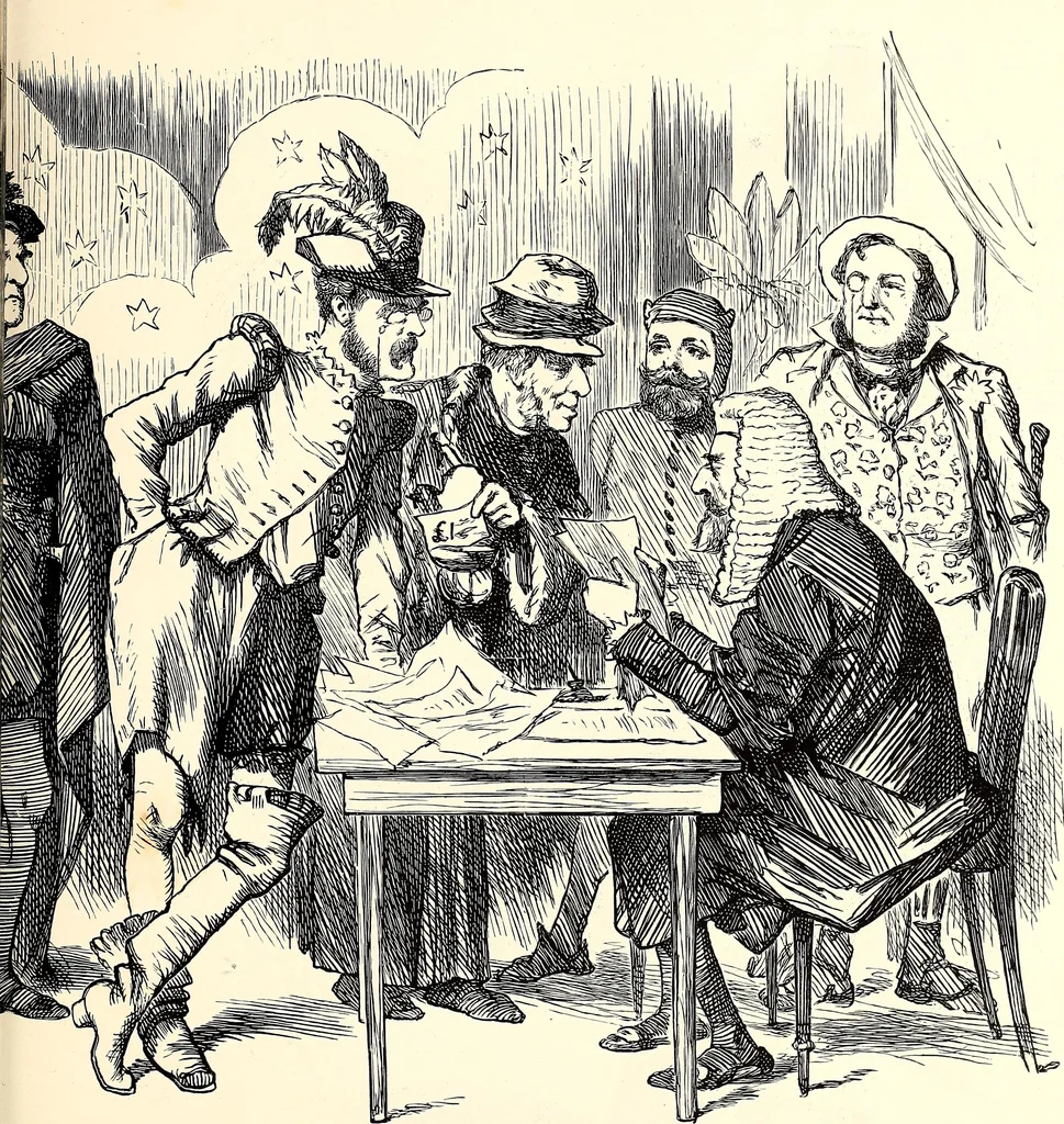 An illustration from Cartoons : Selected from the pages of "Punch", 1901, leaf 120