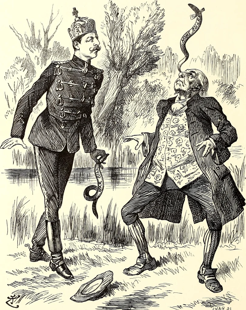 An illustration from Cartoons : Selected from the pages of "Punch", 1901, leaf 129